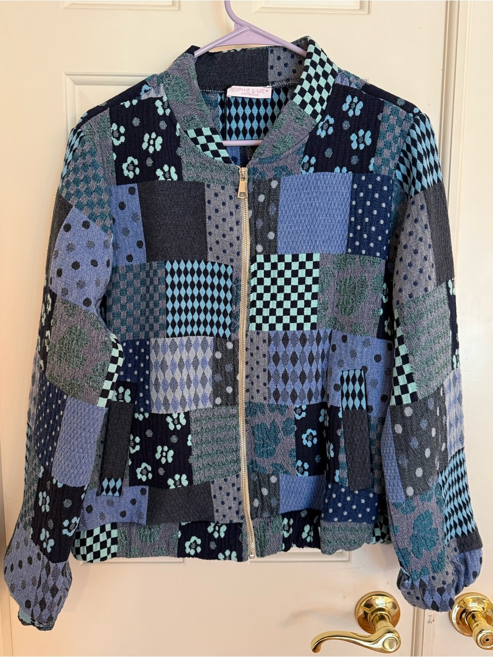 Made in Italy 🇮🇹 Quilted Pattern in Blues Jacket